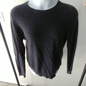 Lord and Taylor Charcoal grey cashmere sweater XL